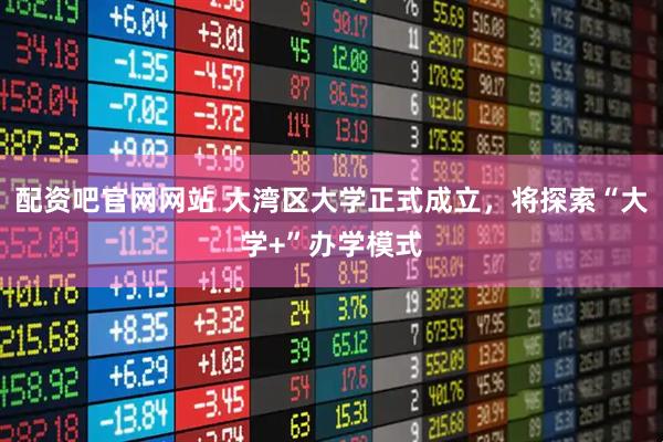 配资吧官网网站 大湾区大学正式成立，将探索“大学+”办学模式